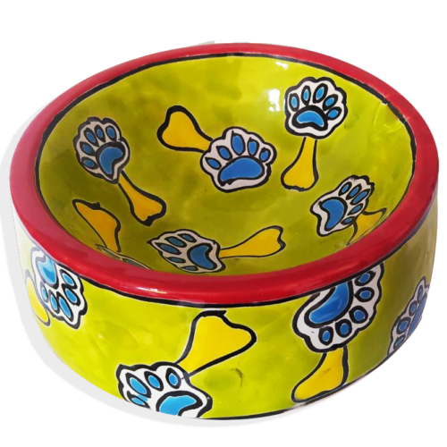 Tazón huellas redondo ceramica