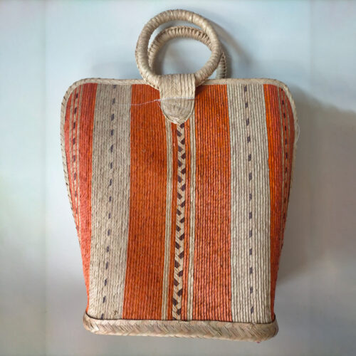 Bolsa quesadilla en fibra de palma tejida