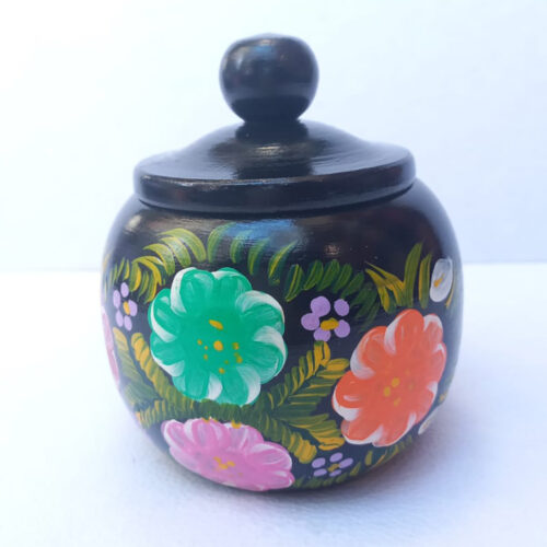 Alhajero negro chico decorado 8 cm